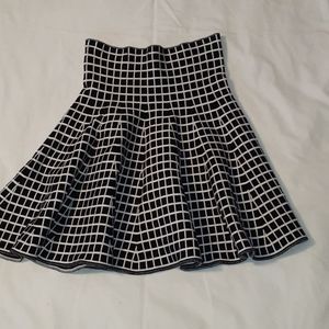 Cache Cache High Waist Circle‎ Miniskirt Squares S